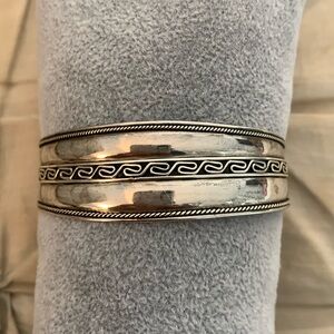 Real silver narrow cuff